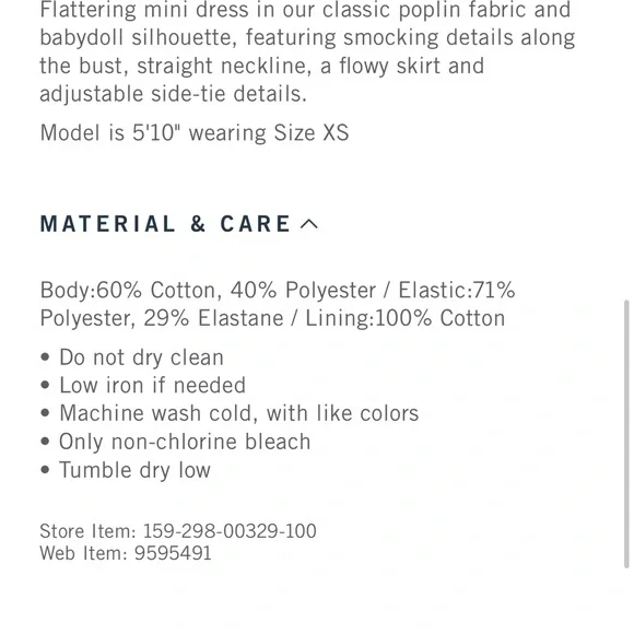 ABERCROMBIE BABYDOLL DRESS - Picture 10 of 11